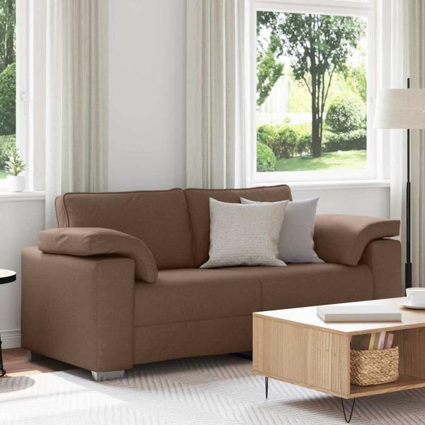 ARDEBO.de - Sofa Braun Polyester Mittel Abnehmbare Bezüge 3-Sitzer Sofa