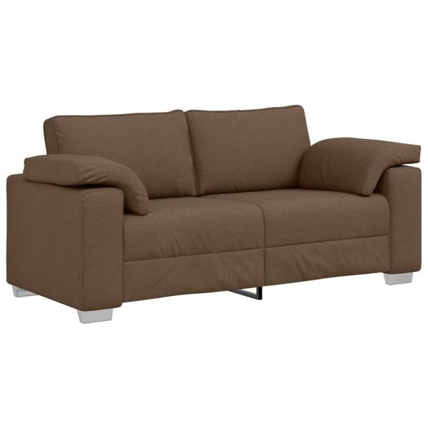 Sofa Braun Polyester Mittel Abnehmbare Bezüge 3-Sitzer Sofa