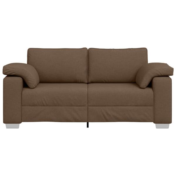 Sofa Braun Polyester Mittel Abnehmbare Bezüge 3-Sitzer Sofa