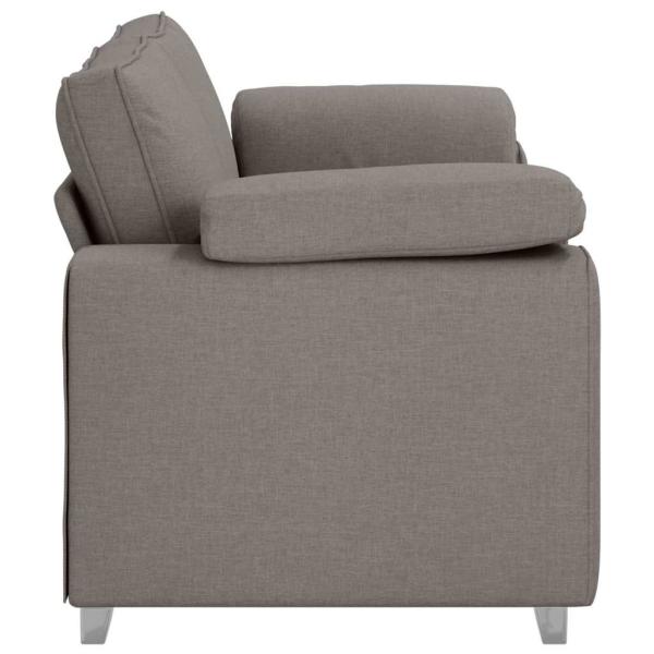 Loveseat Sofa in Taupe, 140 cm, aus Stoff
