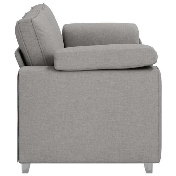 Loveseat Sofa Wolken Grau 140 cm aus Stoff