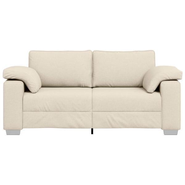 Sofa Beige Polyester 2,5-Sitzer Abnehmbare Bezüge Sofa