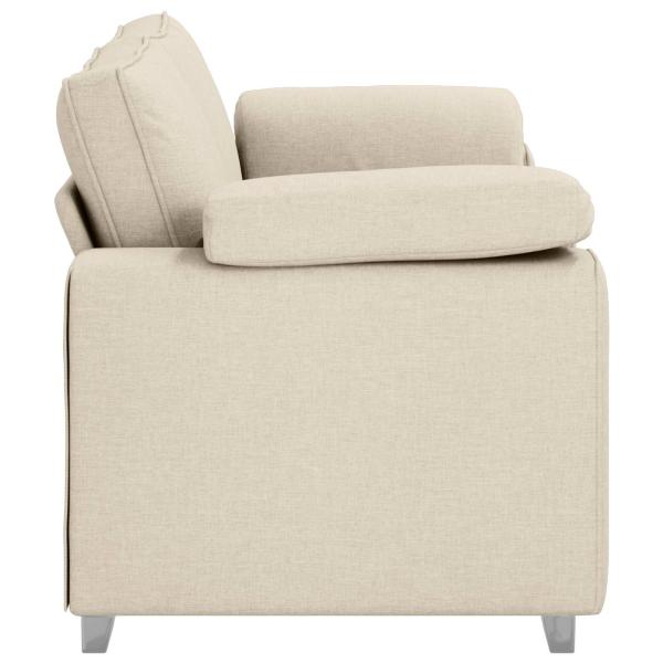 Sofa Beige Polyester 2,5-Sitzer Abnehmbare Bezüge Sofa