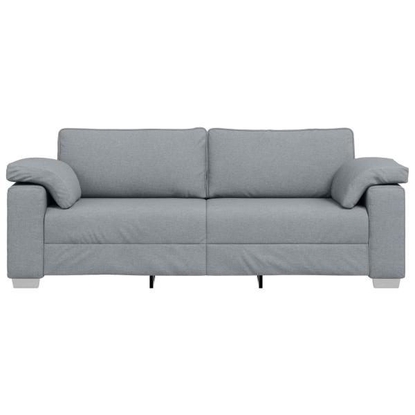 3-Sitzer Sofa in Hellgrau, 178 cm, Stoff