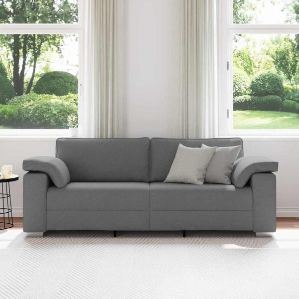3-Sitzer Sofa Dunkelgrau 178 cm aus Stoff