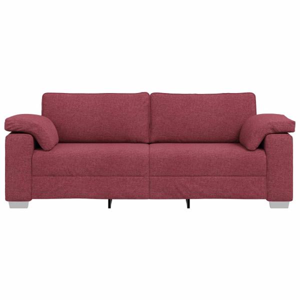 3-Sitzer Sofa in Weinrot, 178 cm, aus Stoff