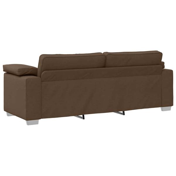 3-Sitzer Sofa in Braun, 178 cm, aus Stoff