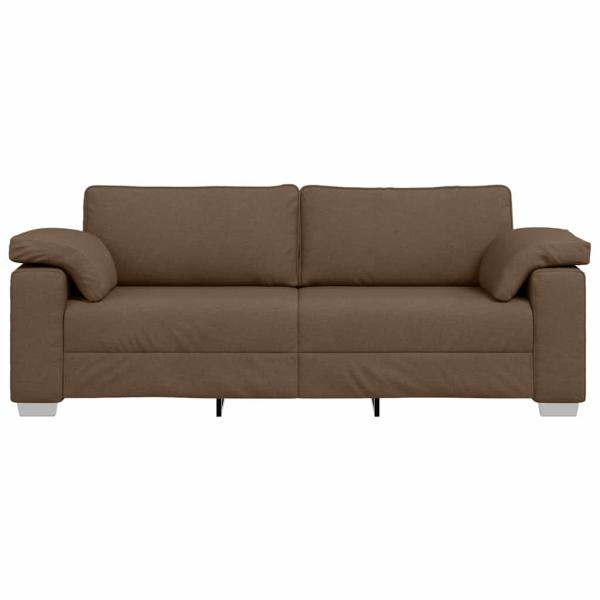 3-Sitzer Sofa in Braun, 178 cm, aus Stoff