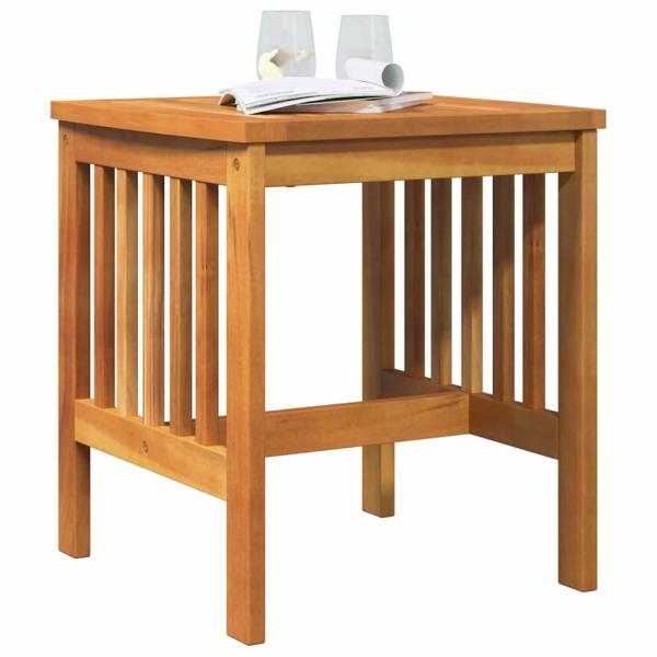 Garten Beistelltisch Braun 45x45x50 cm Massivholz Akazie