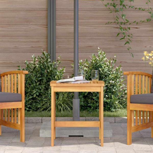 Garten Beistelltisch Braun 45x45x50 cm Massivholz Akazie