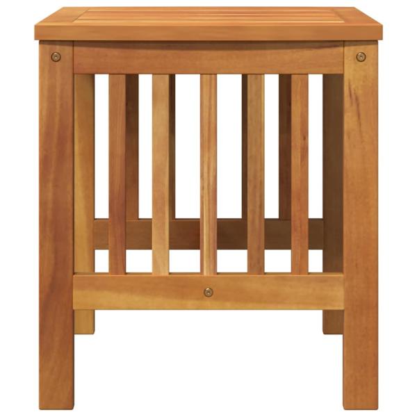Garten Beistelltisch Braun 45x45x50 cm Massivholz Akazie