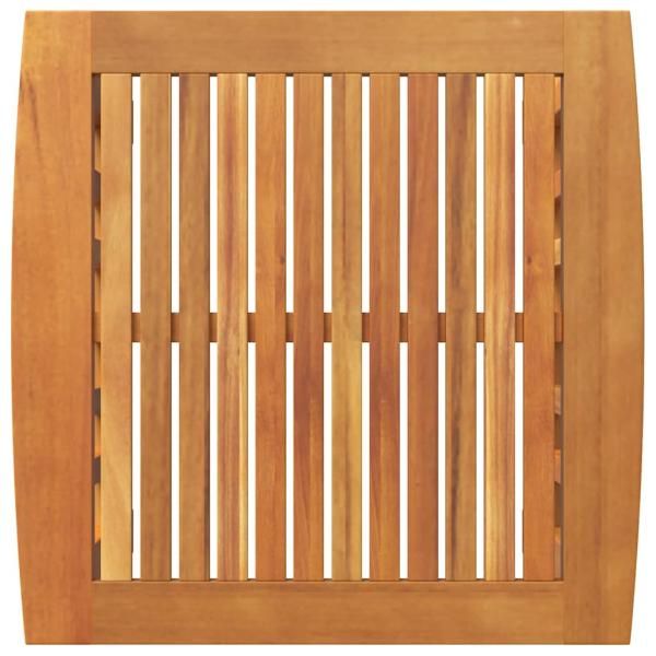 Garten Beistelltisch Braun 45x45x50 cm Massivholz Akazie