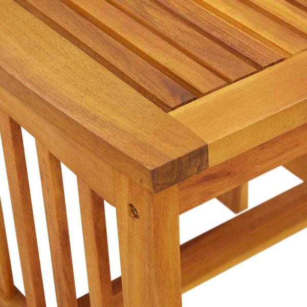 Garten Beistelltisch Braun 45x45x50 cm Massivholz Akazie
