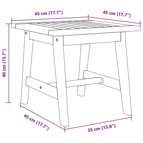 Beistelltisch 45x45x40 cm Massivholz Akazie