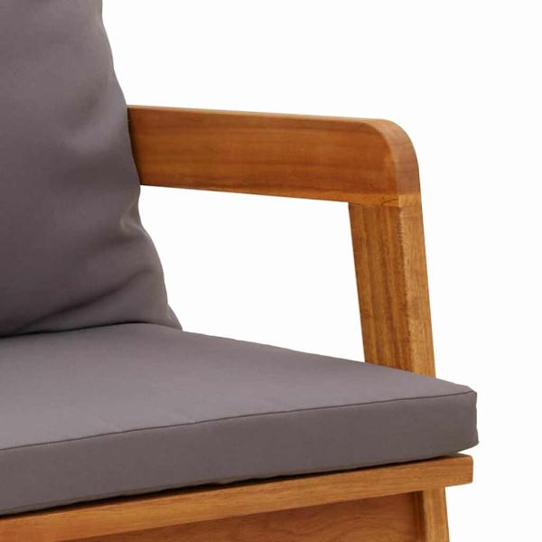 Gartenbank mit Kissen 115x65x71 cm Massivholz Akazie