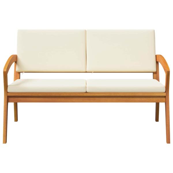 Gartenbank mit Kissen 115x70x72 cm aus massivem Akazienholz