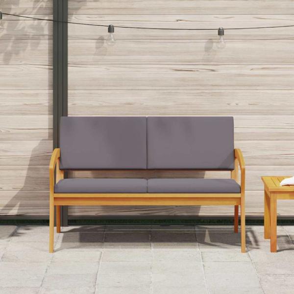 ARDEBO.de - Gartenbank mit Kissen 115x70x72 cm aus Akazienholz