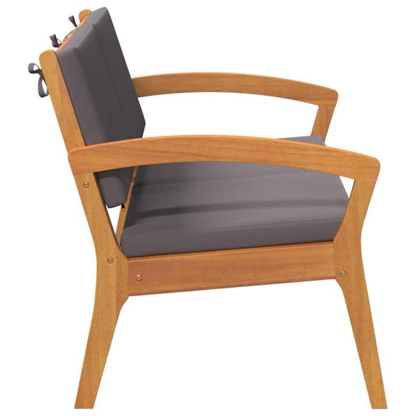 Gartenbank mit Kissen 115x70x72 cm aus Akazienholz