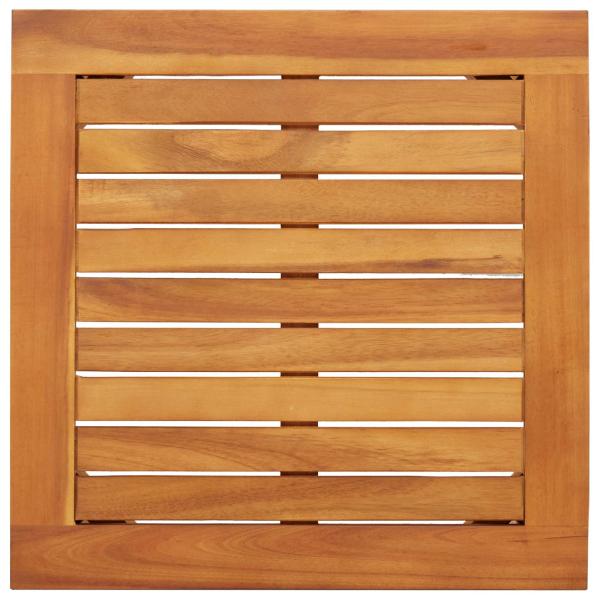 3-teiliges Garten-Bistro-Set mit Kissen aus massivem Akazienholz