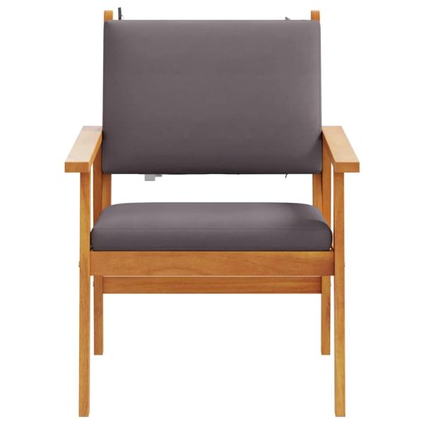 Gartenstühle 2 Stück mit Kissen aus massivem Akazienholz