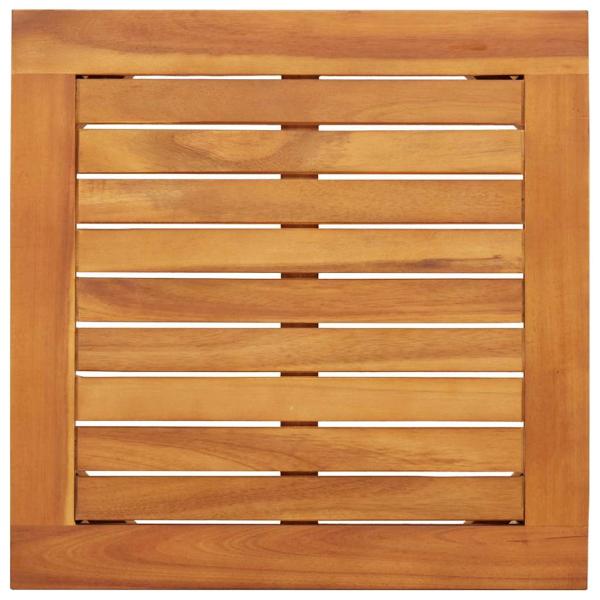 3-teiliges Garten-Bistro-Set mit Kissen aus massivem Akazienholz