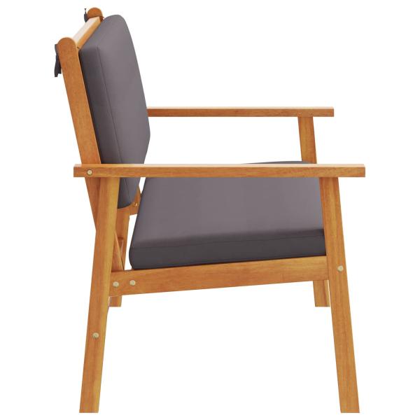 Gartenbank mit Kissen aus massivem Akazienholz