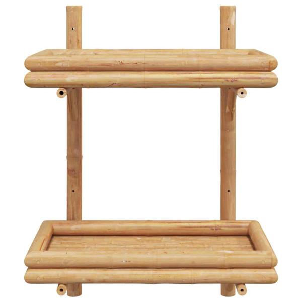 Wandregal 2-stufig 45x26x60 cm Bambus