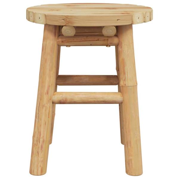 Niedriger Hocker Rund Ø30x36 cm aus Bambus