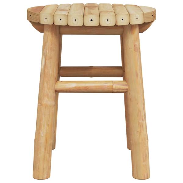 Niedriger Hocker Rund Ø30x36 cm aus Bambus