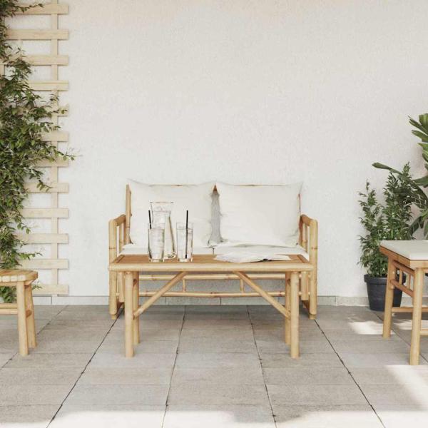 Couchtisch 90x50x43 cm Bambus