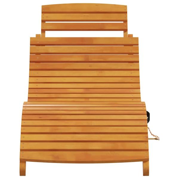 Sonnenliegen 2 Stück aus massivem Akazienholz