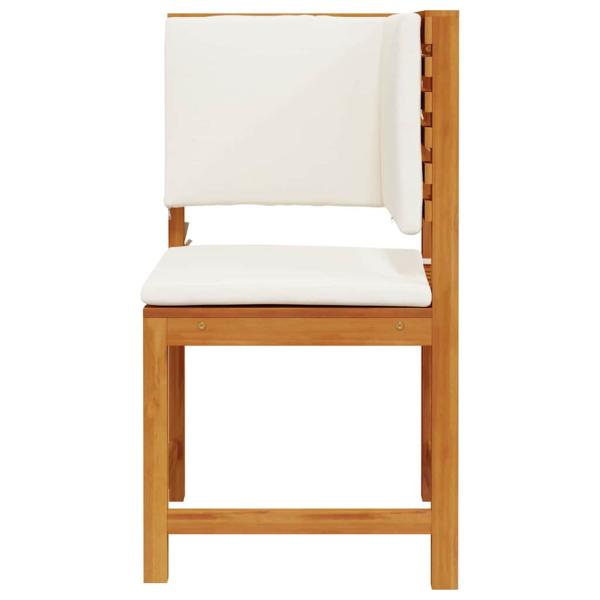 Gartenstuhl-Ecke mit Kissen aus massivem Akazienholz