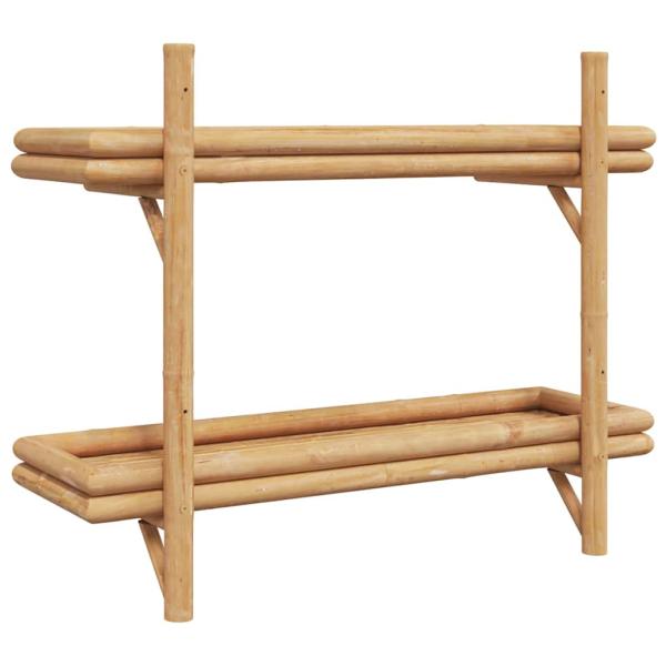 Wandregal 2-stufig 75x26x60 cm Bambus