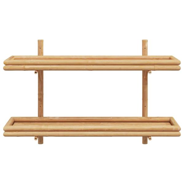 Wandregal 2-stufig 100x26x60 cm Bambus