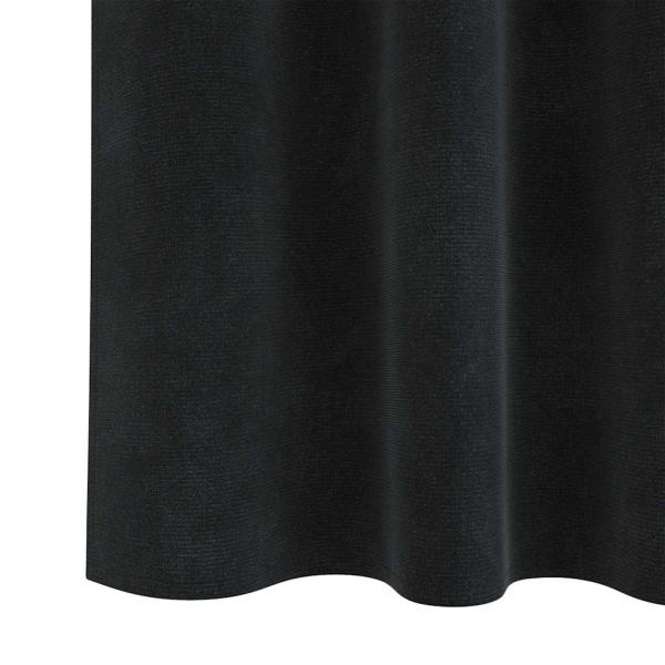 Verdunkelungsvorhänge mit Klebeband 2 Stück Schwarz Samt