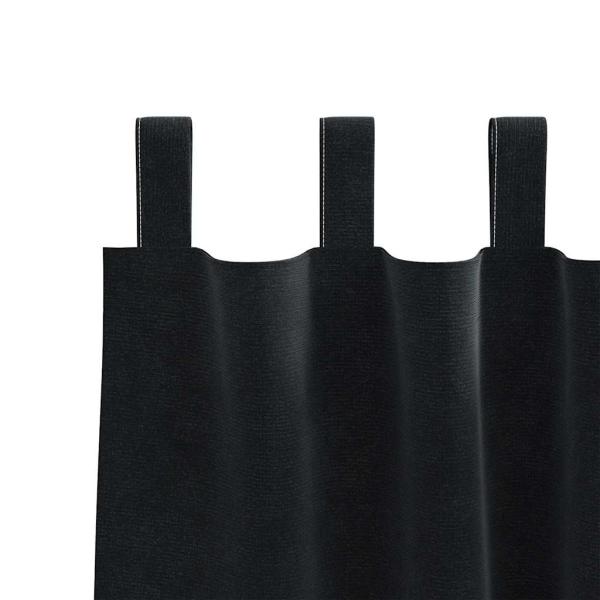 Verdunkelungsvorhänge mit Schlaufen 2 Stück Schwarzes Samt