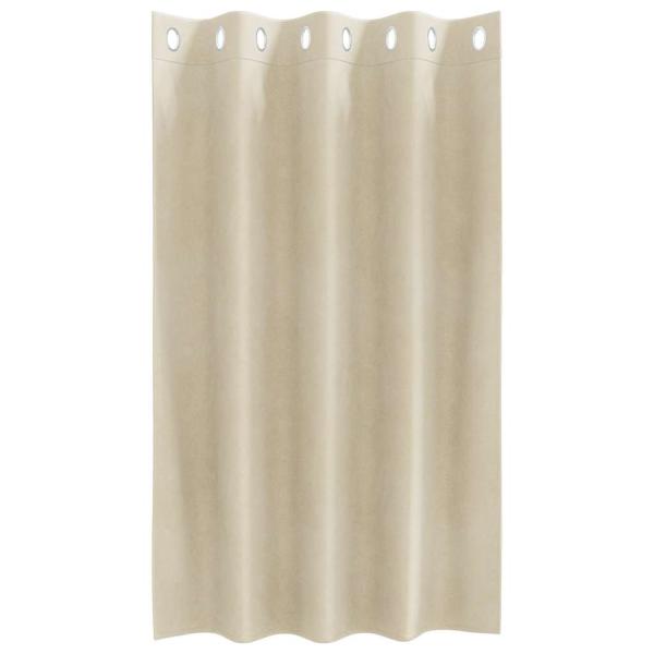 Verdunkelungsvorhänge mit Ösen 2 Stück Creme Samt