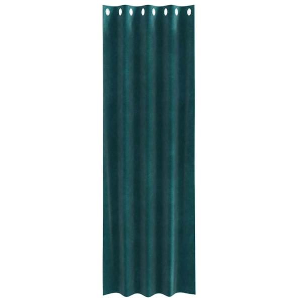 Verdunkelungsvorhänge mit Ösen 2 Stk. Dunkelgrün Velvet