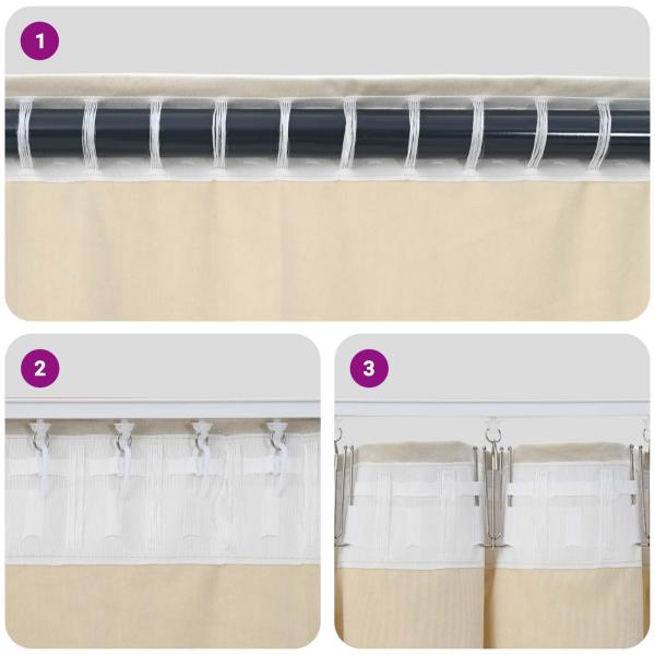 Verdunkelungsvorhänge mit Klebeband 2 Stück Hellgrau Samt