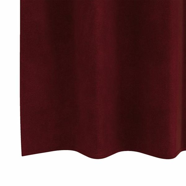Verdunkelungsvorhänge mit Ösen 2 Stück Weinrotes Velvet