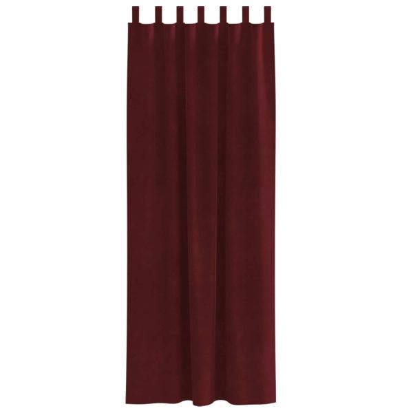 Verdunkelungsvorhänge 2 pcs Weinrot 140 x 245 cm Samt