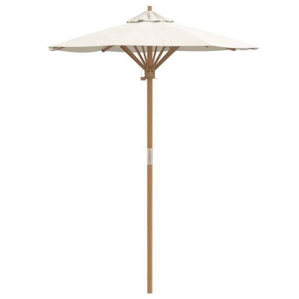 Gartenparasol Creme Weiß 150x210 cm Bambus