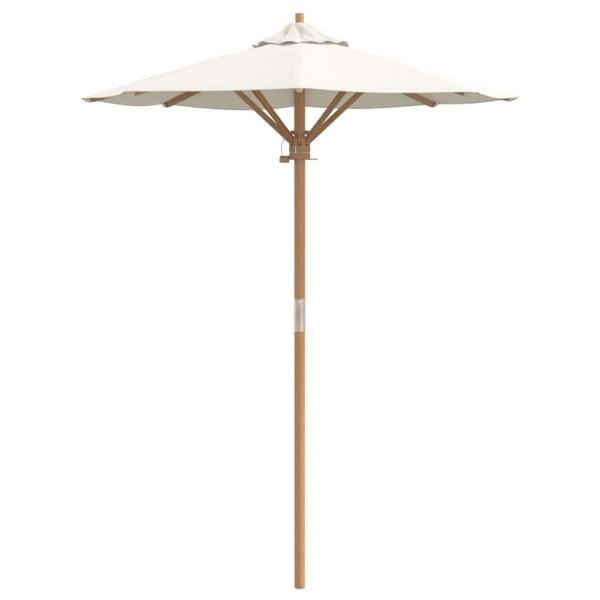 Gartenparasol Creme Weiß 150x210 cm Bambus
