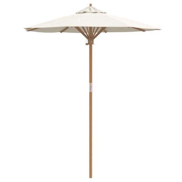 Garten-Schirm Cremeweiß 180x230 cm aus Bambus