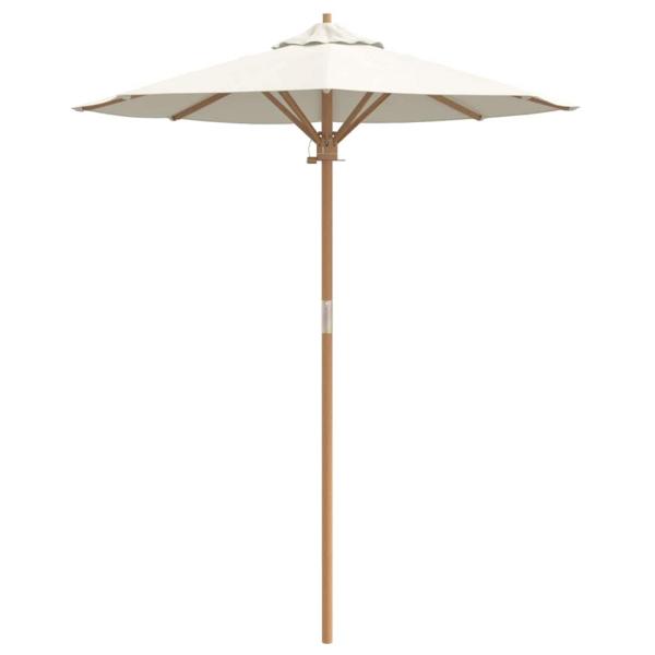Garten-Schirm Cremeweiß 180x230 cm aus Bambus