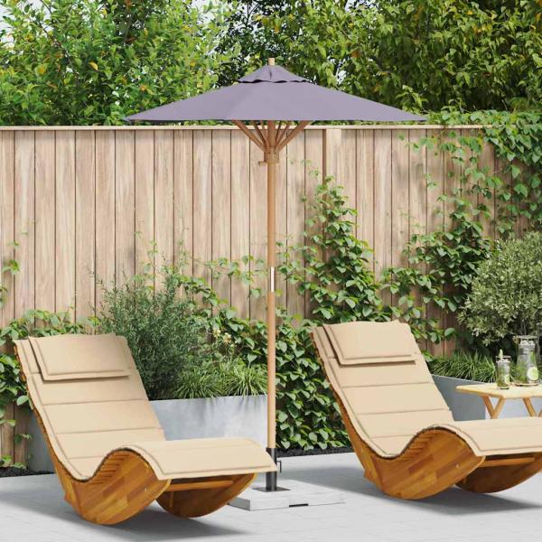 ARDEBO.de - Garten-Sonnenschirm Dunkelgrau 150x210 cm Bambus