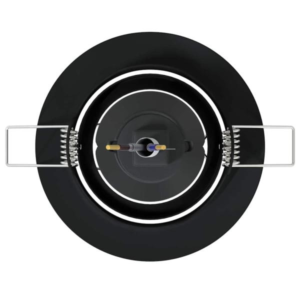 Lampen Set aus 6 Schwarz Kunststoff 9 cm Modern