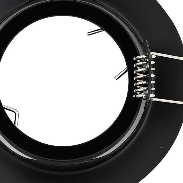 Lampen Set aus 6 Schwarz Kunststoff 9 cm Modern