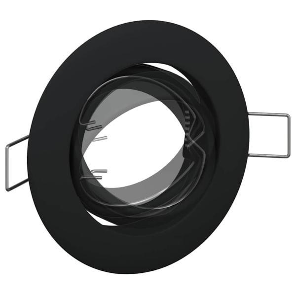 Lampen Set aus 12 Schwarz Kunststoff, Metall 9 cm