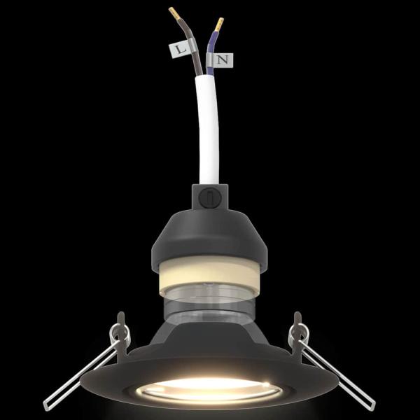 Lampen 24 Stück Schwarz Kunststoff 9 cm Modern